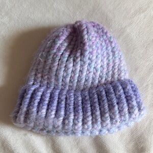 Lilac Knit Beanie for Kids